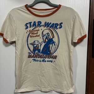 MAD Engine Star Wars Mandalorian Cream and Orange Tee